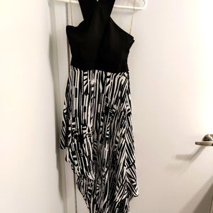 White and black cocktail dress